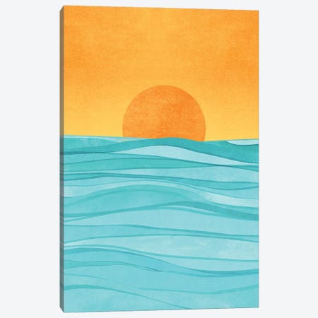Coastal Sunset Canvas Print #MTP232} by Modern Tropical Art Print