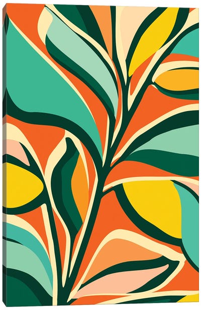 Garden Festival Canvas Art Print - Modern Tropical
