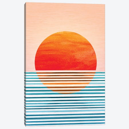 Geometric Minimalist Sunset Canvas Print #MTP234} by Modern Tropical Canvas Art