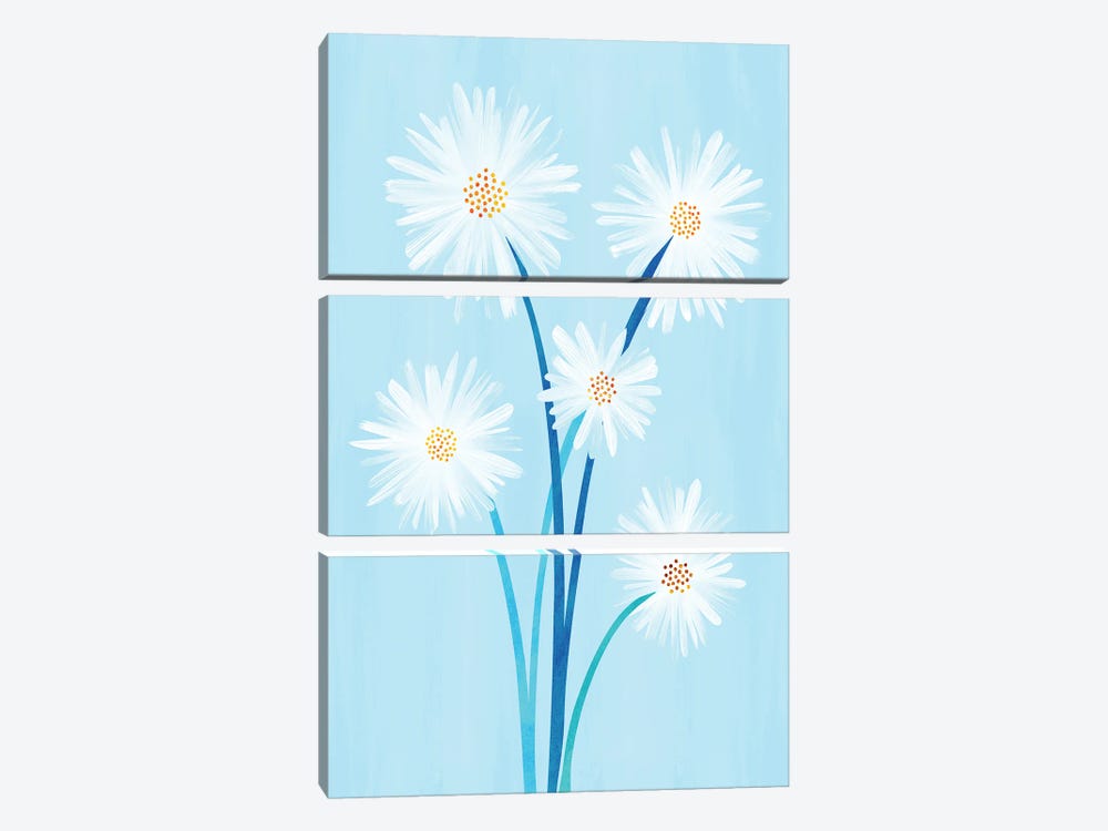 Morning Daisies by Modern Tropical 3-piece Art Print