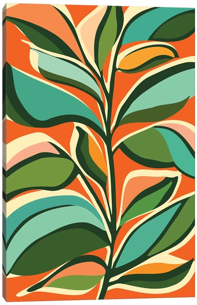 Thankful Garden Canvas Art Print - Modern Tropical
