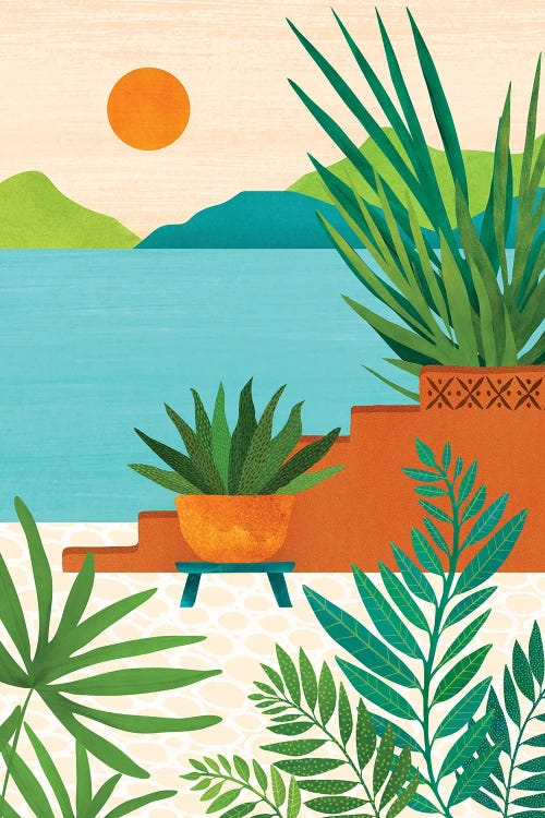 Bali Coast Sunset by Modern Tropical wall art