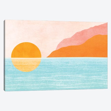 Island Sunset Canvas Print #MTP248} by Modern Tropical Canvas Wall Art