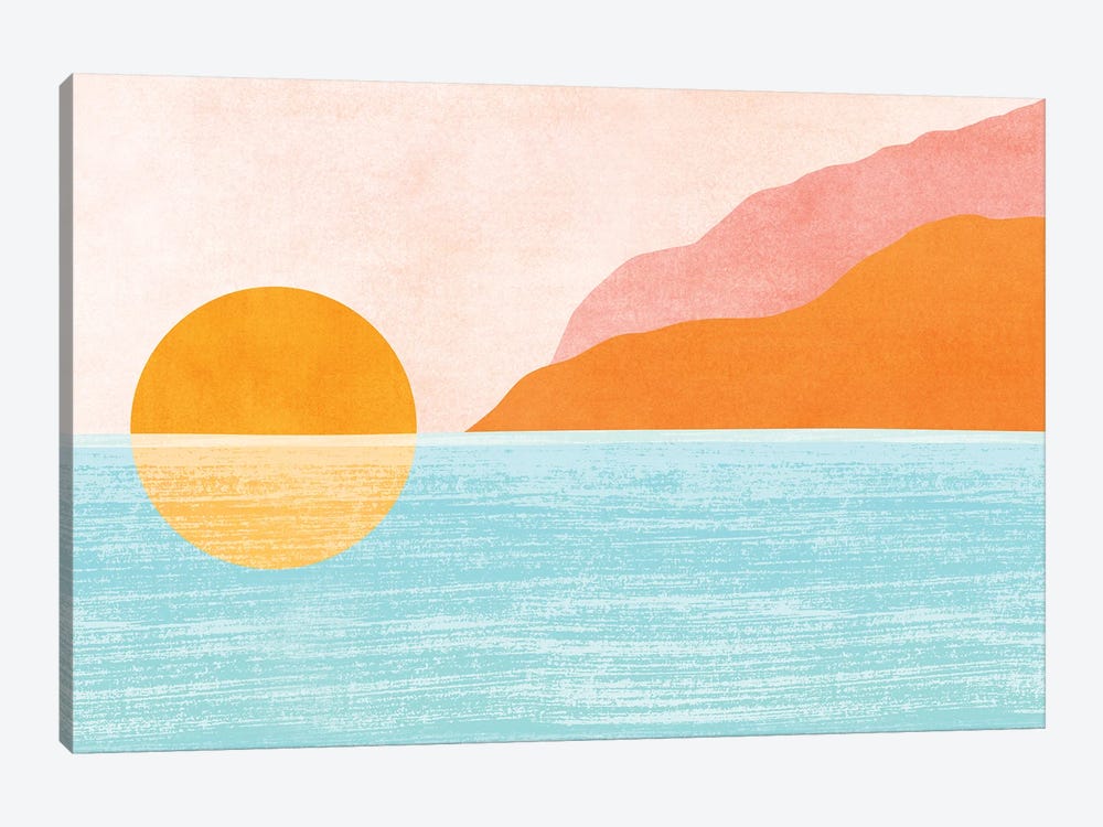 Island Sunset by Modern Tropical 1-piece Canvas Art Print