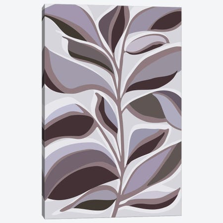 Lavender Floral Abstract Canvas Print #MTP250} by Modern Tropical Art Print
