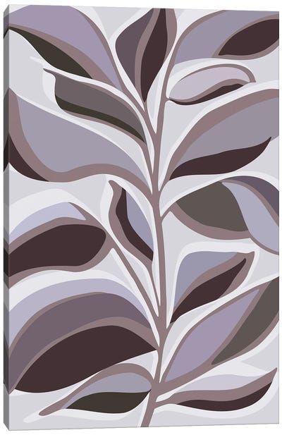 Lavender Floral Abstract Canvas Art Print - Modern Tropical