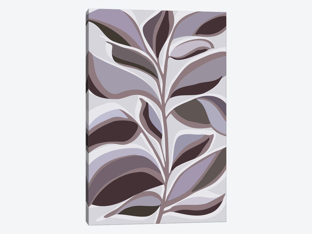 Lavender Floral Abstract by Modern Tropical 1-piece Canvas Artwork