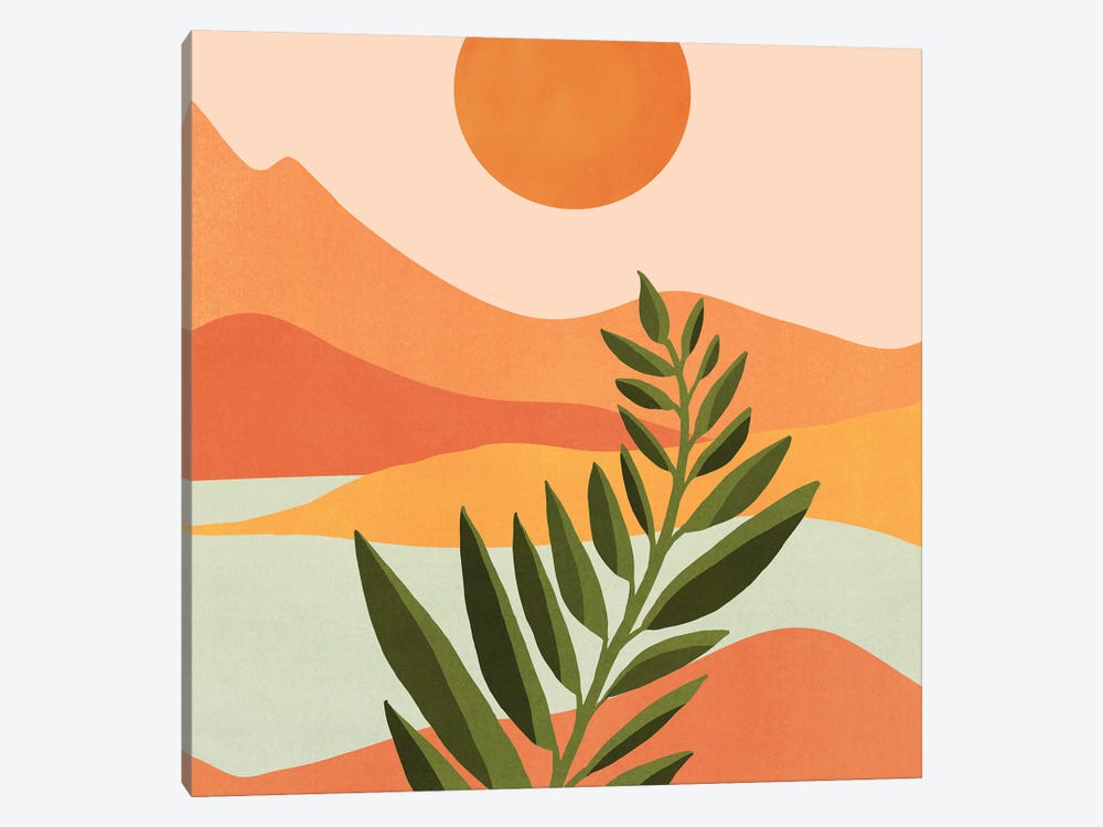 Western Mountain Landscape by Modern Tropical 1-piece Art Print