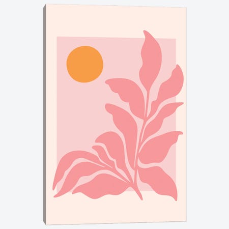 Sunny Pink Garden Canvas Print #MTP254} by Modern Tropical Canvas Art