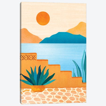 Baja Sunset Landscape Canvas Print #MTP256} by Modern Tropical Canvas Wall Art