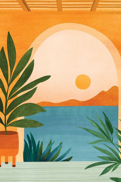 Riviera Villa View by Modern Tropical wall art