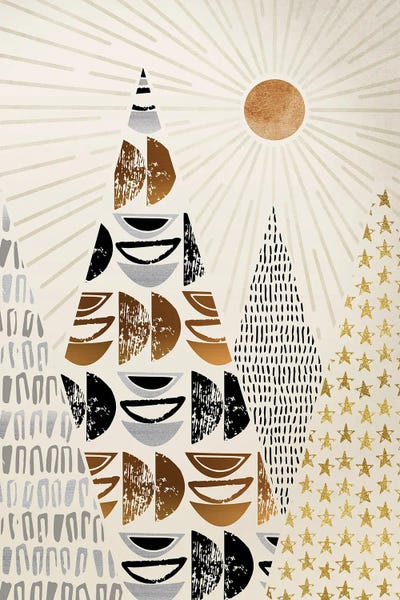 Whimsical Mountain Landscape by Modern Tropical framed wall art