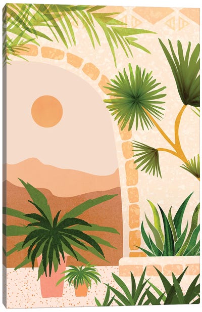 Southwest Summer Scene Canvas Art Print - Modern Tropical