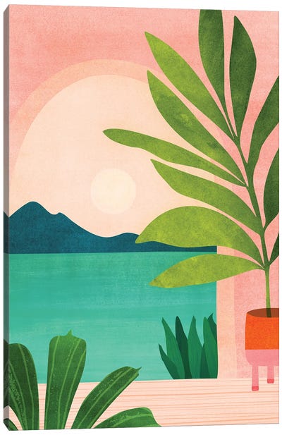Summer Vacation Canvas Art Print - Modern Tropical