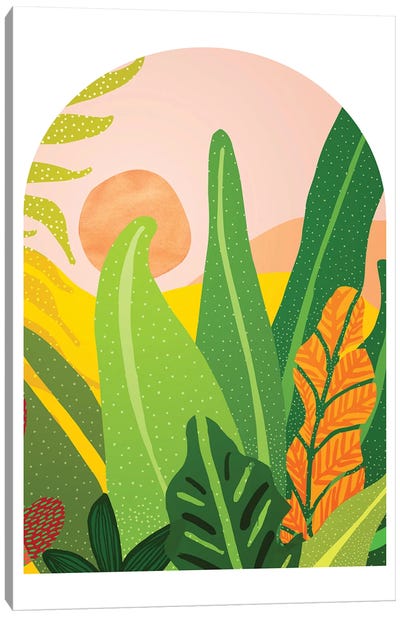Tropical Sunrise Canvas Art Print - Modern Tropical