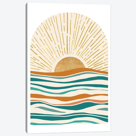 Golden Summer Sunset Canvas Print #MTP268} by Modern Tropical Canvas Art