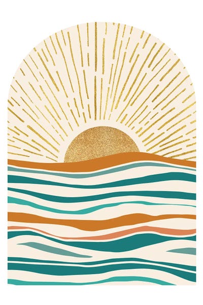 Tropical Living Room: Golden Summer Sunset by Modern Tropical