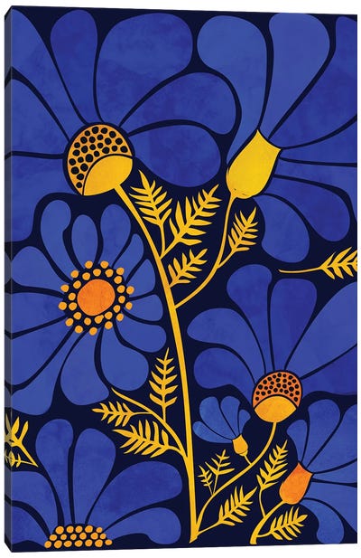 Wildflower Garden Canvas Art Print - Modern Tropical