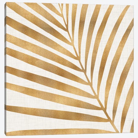 Gold Palm Leaf Canvas Print #MTP273} by Modern Tropical Canvas Art Print