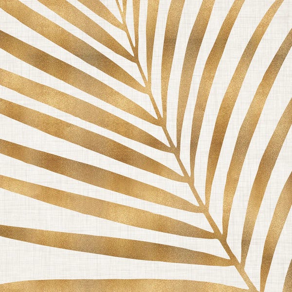 Gold & White: Gold Palm Leaf by Modern Tropical