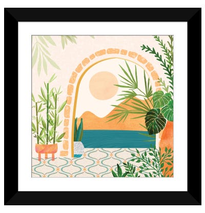 Villa View Paper Art Print - Modern Tropical
