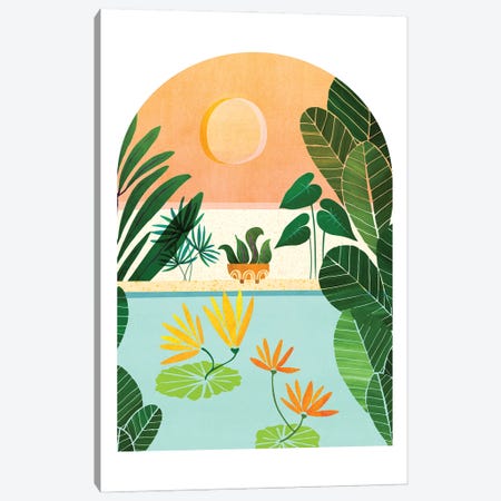 Tropical Garden Sunrise Canvas Print #MTP279} by Modern Tropical Art Print