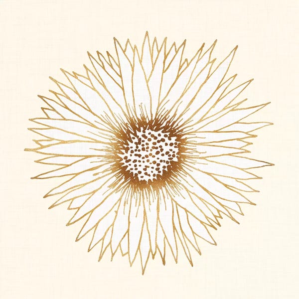 Modern Farmhouse Bedroom: Gold Sunflower by Modern Tropical