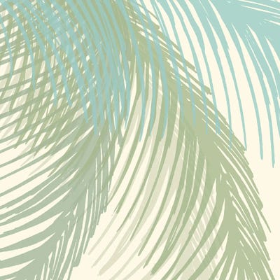 Coastal Palms by Modern Tropical framed canvas print