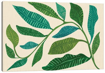 Let's Go Botanical Canvas Art Print - Modern Tropical