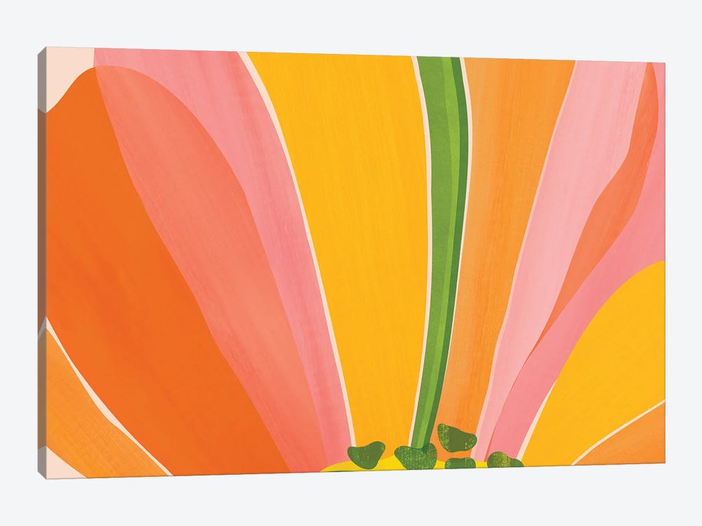 Rainbow Bloom Botanical by Modern Tropical 1-piece Canvas Wall Art