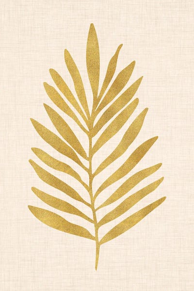 Metallic Gold Tropical Leaf by Modern Tropical framed wall art