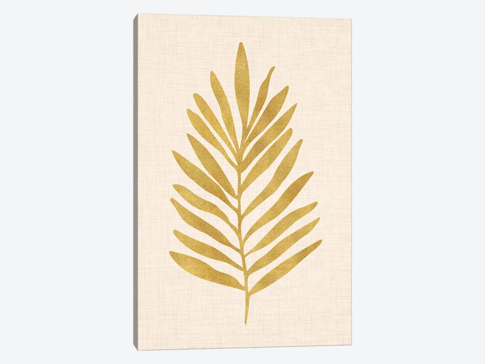 Metallic Gold Tropical Leaf by Modern Tropical 1-piece Art Print