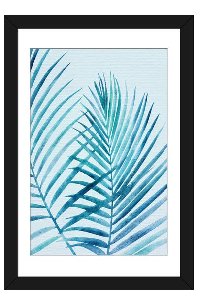 Tropical Blues Paper Art Print - Modern Tropical