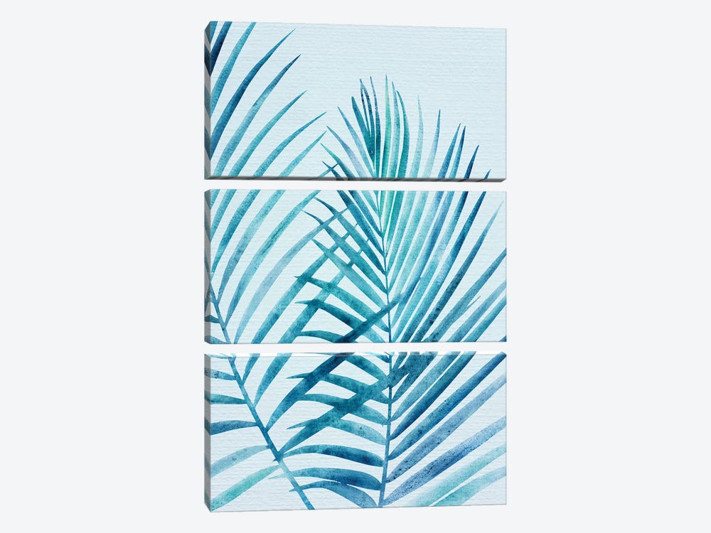 Tropical Blues by Modern Tropical 3-piece Canvas Artwork
