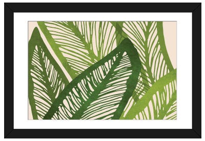 Green Tropics Paper Art Print - Modern Tropical