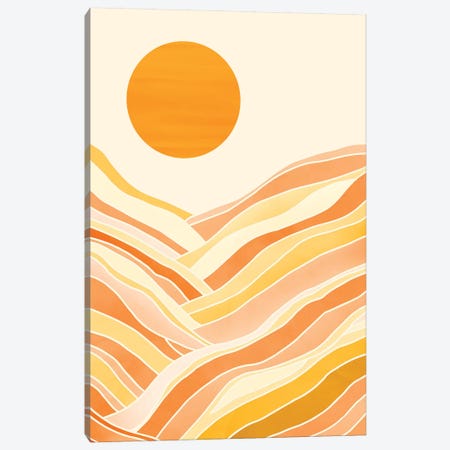 Golden Mountain Sunset Canvas Print #MTP28} by Modern Tropical Canvas Art