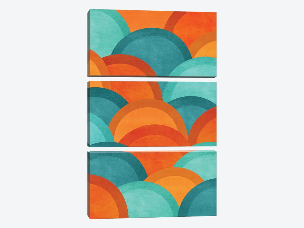 So Many Sunsets by Modern Tropical 3-piece Canvas Print