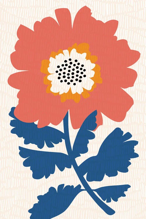 Happy Red Floral by Modern Tropical wall art