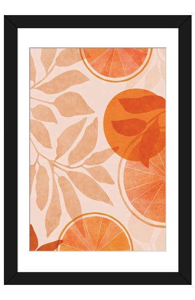 Citrus Collage Paper Art Print - Modern Tropical