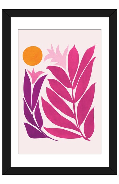Solstice Sunset Paper Art Print - Modern Tropical