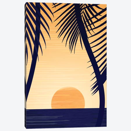 Golden Sunset Canvas Print #MTP29} by Modern Tropical Canvas Art