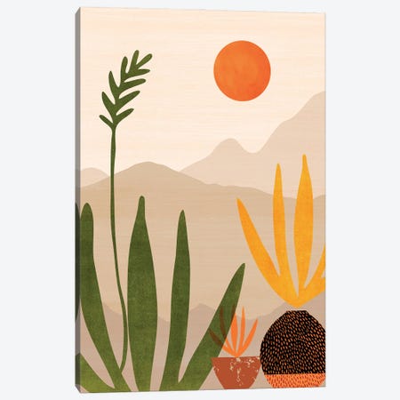 Sunset Gazing Canvas Print #MTP302} by Modern Tropical Art Print