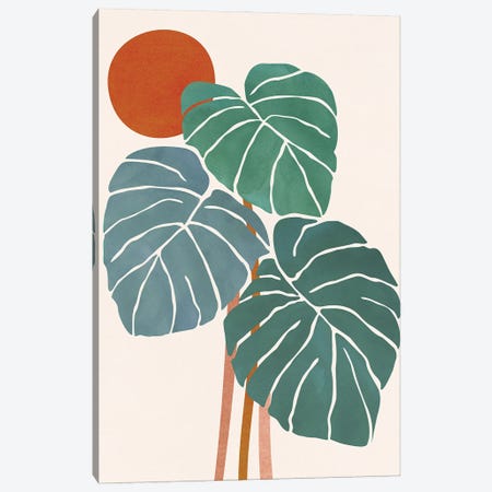 Monstera and Sunshine Canvas Print #MTP315} by Modern Tropical Canvas Print