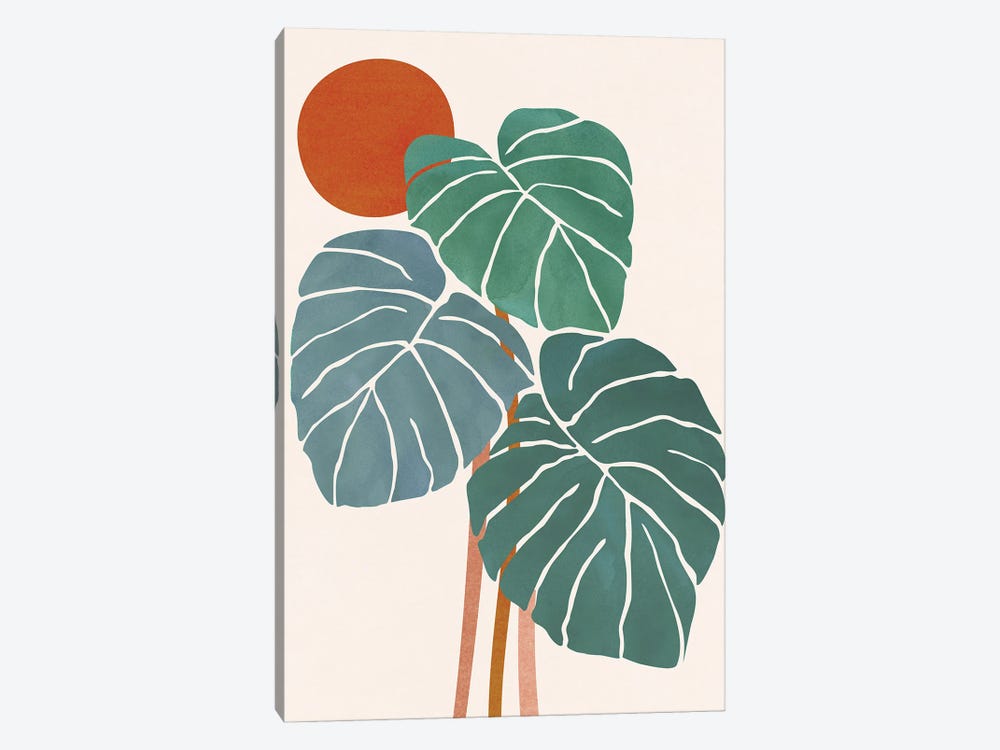 Monstera and Sunshine by Modern Tropical 1-piece Canvas Art