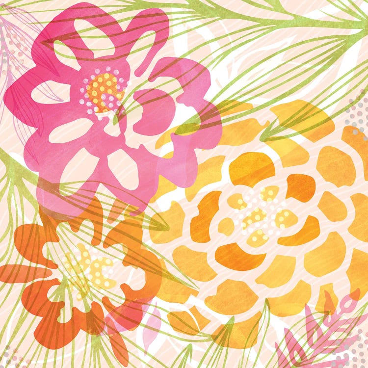 Bouquet Of Love Collage by Modern Tropical wall art