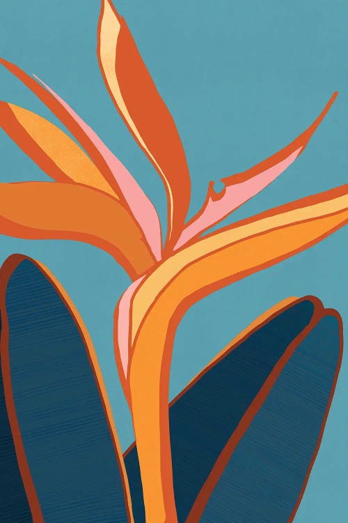 Tropical Bird Of Paradise by Modern Tropical wall art