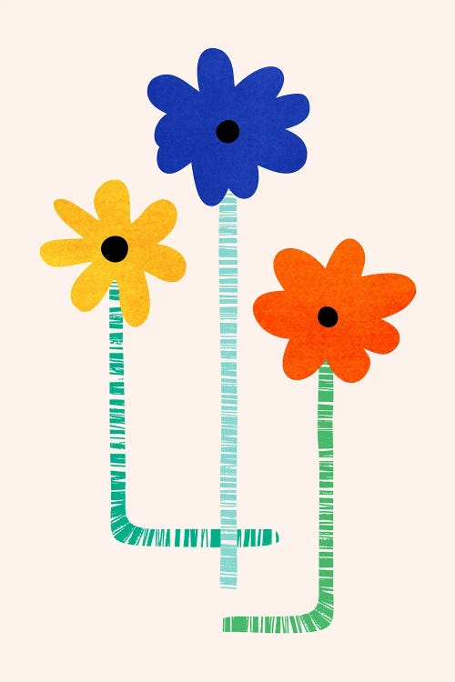 Lollipop Flowers by Modern Tropical wall art