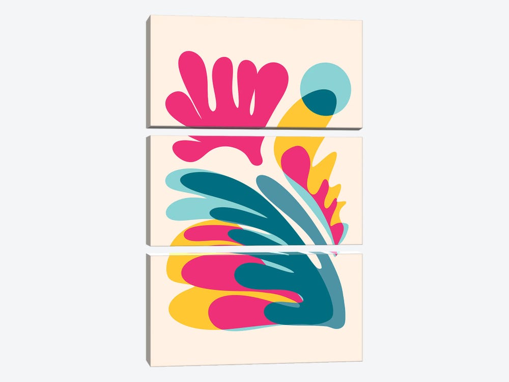 Splash by Modern Tropical 3-piece Canvas Print