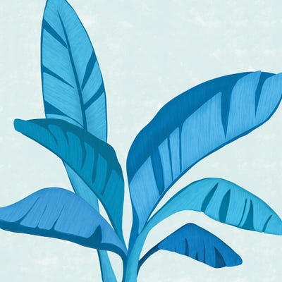 Banana Tree Blues by Modern Tropical framed wall art