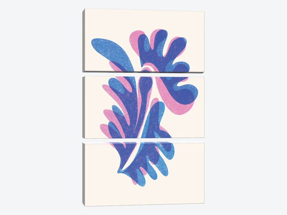 Butterfly Queen Risograph by Modern Tropical 3-piece Canvas Print